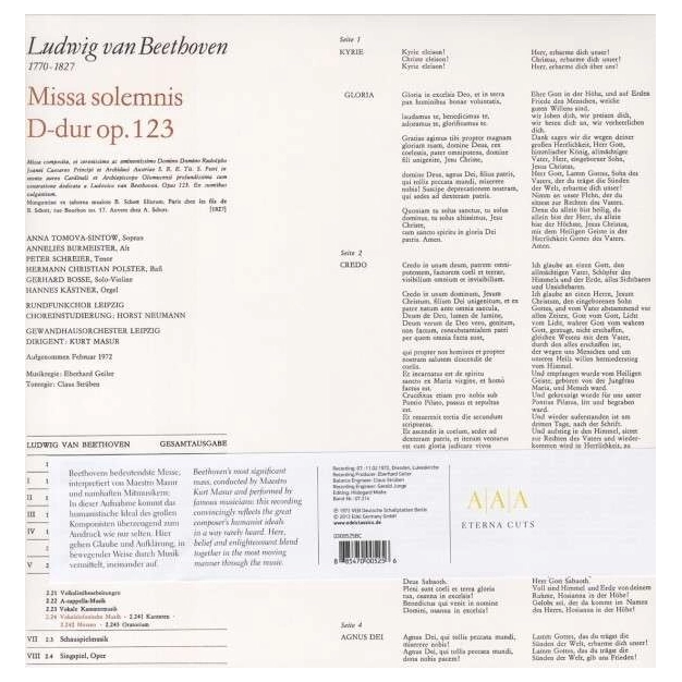 Вініловий диск 2LP Ludwig Van Beethoven: Missa Solemnis