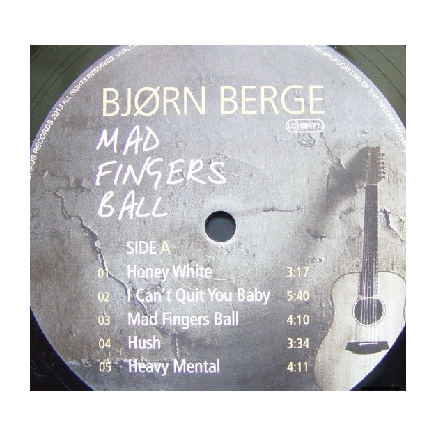 Вініловий диск LP Berge Bjorn: Mad Fingers Ball