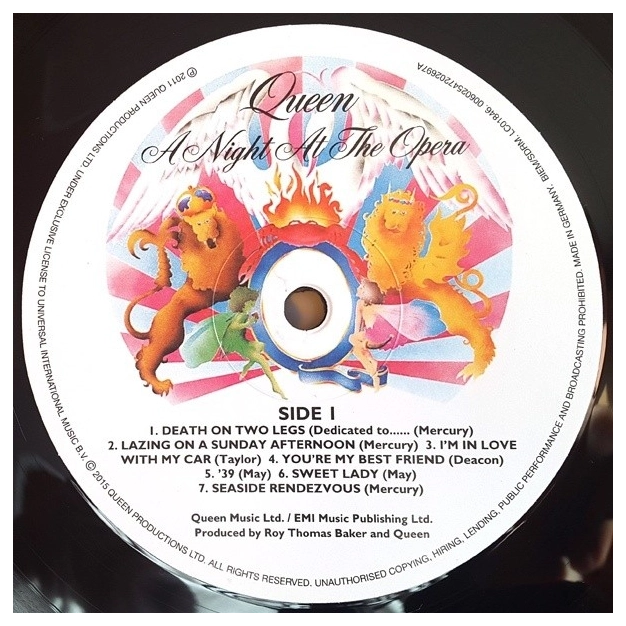 Вініловий диск LP Queen: A Night At The Opera - Hq