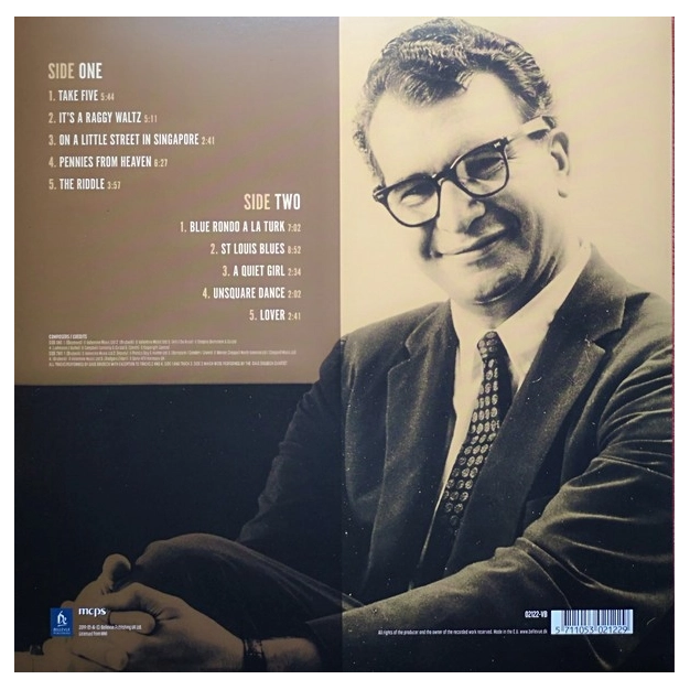 Вініловий диск LP Dave Brubeck: Take Five Вініловий диск LP Dave Brubeck: Take Five
