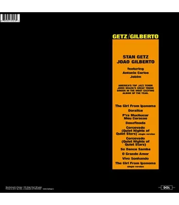 Вініловий диск LP Stan Getz, Joao Gilberto: Getz/Gilberto