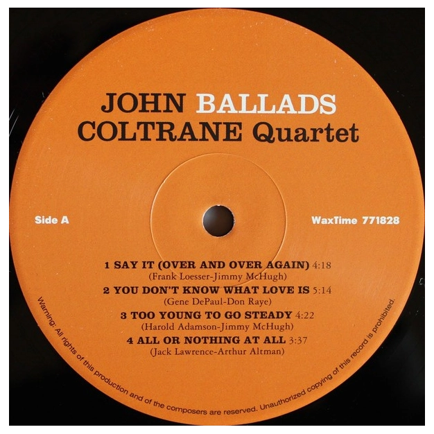 Вініловий диск LP John Coltrane: Ballads