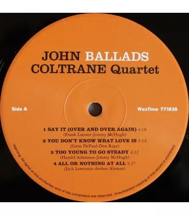 Вініловий диск LP John Coltrane: Ballads