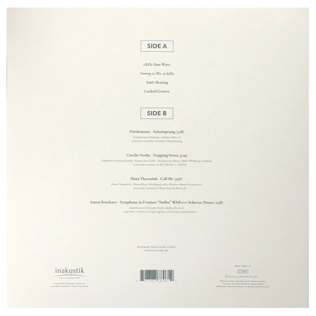 Вініловий диск LP Various Artists: Burmester Reference Check (45 RPM)