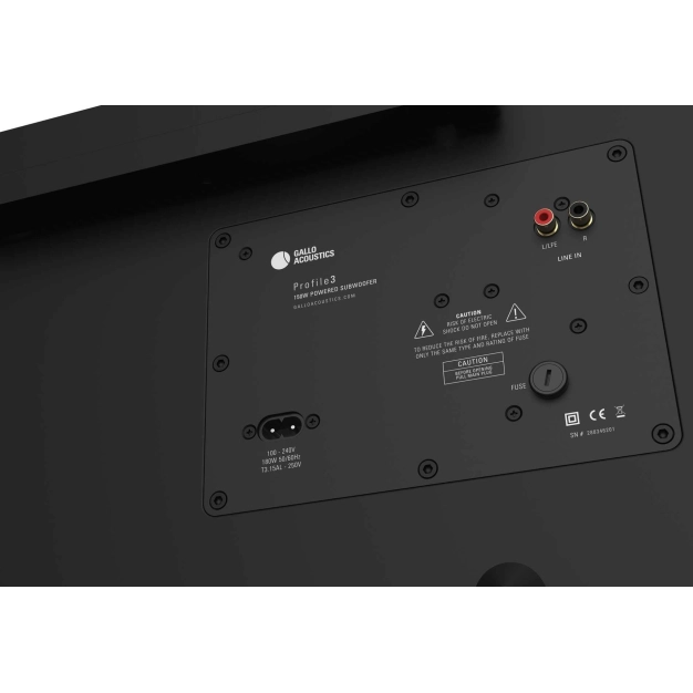 Сабвуфер настінний Gallo Acoustics ProfileSub - 150W Subwoofer Satin Black (GPS150B)