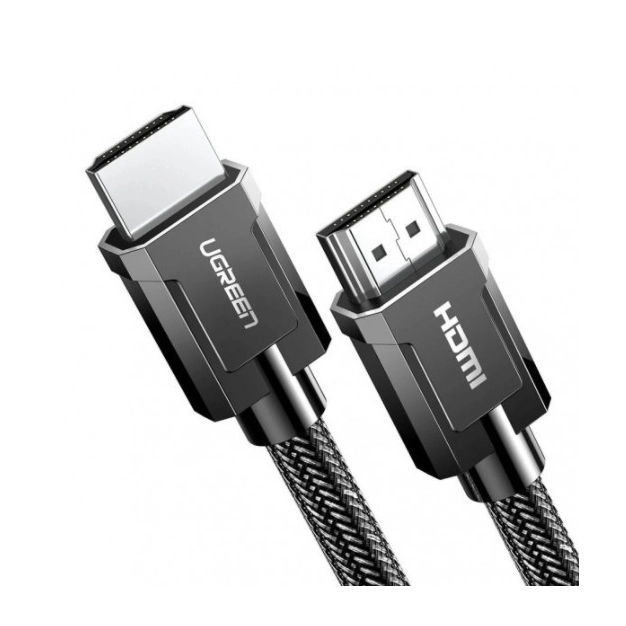 Міжкомпонентний кабель UGREEN HD135 HDMI to HDMI, 2 m, v2.1 8K-60Hz/4K-120Hz Braided Gray 70321