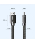 Міжкомпонентний кабель UGREEN HD135 HDMI to HDMI, 2 m, v2.1 8K-60Hz/4K-120Hz Braided Gray 70321