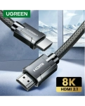 Міжкомпонентний кабель UGREEN HD135 HDMI to HDMI, 2 m, v2.1 8K-60Hz/4K-120Hz Braided Gray 70321