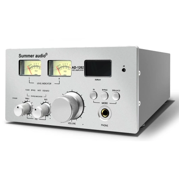 Bluetooth усилитель с фонокорректором Summer Audio AD-1202 Silver