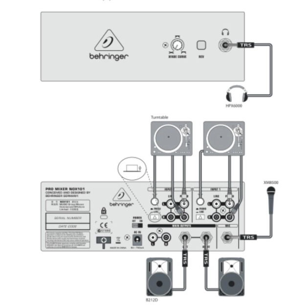 DJ мікшерний пульт Behringer NOX101