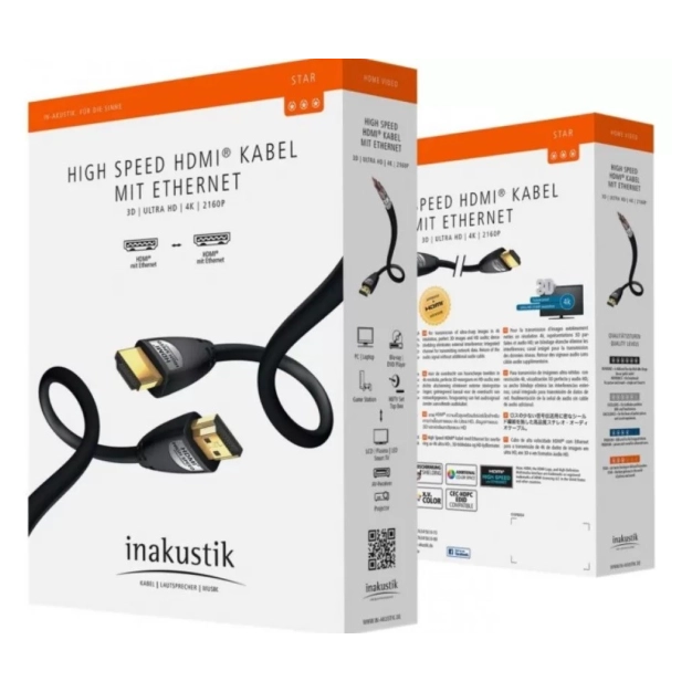 Кабель Inakustik Star Standard HDMI Cable with Ethernet 10 м Кабель Inakustik Star Standard HDMI Cable with Ethernet 10 м