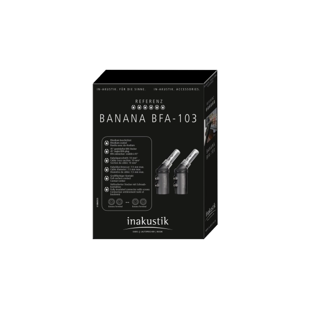 Роз'єм Inakustik Referenz Banana BFA-103 I 45° Роз'єм Inakustik Referenz Banana BFA-103 I 45°