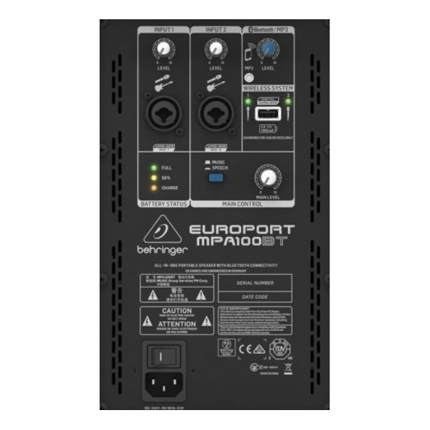 Акустична система Behringer MPA100BT Акустична система Behringer MPA100BT