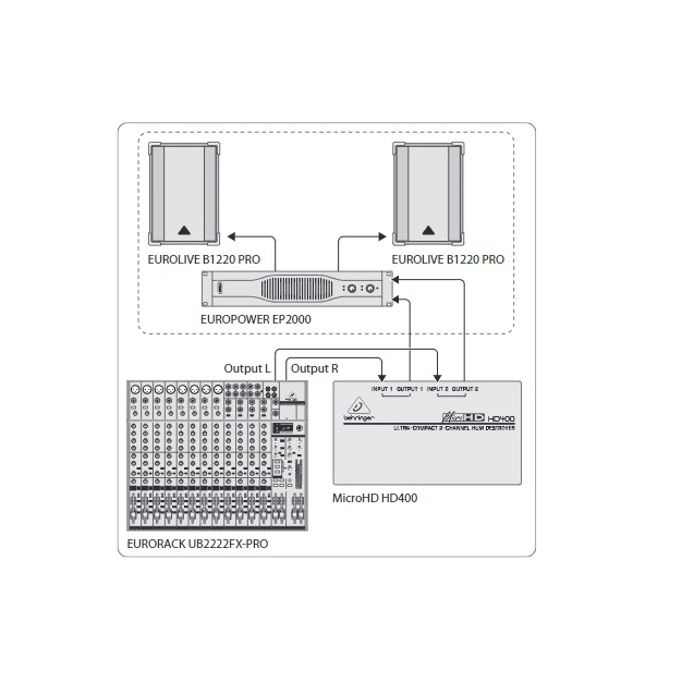 Подавлювач зворотного зв'язку Behringer HD400 Подавлювач зворотного зв'язку Behringer HD400