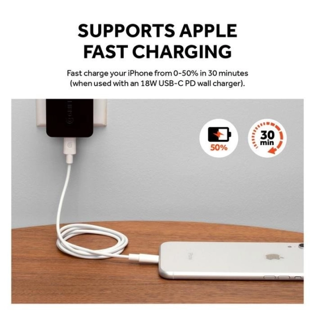 Кабель Griffin White Type-C/Lightning 1.2m Кабель Griffin White Type-C/Lightning 1.2m