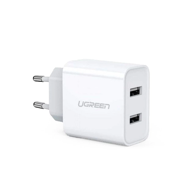 Блок живлення UGREEN CD104 2xUSB 15W/3.1A max White 50877