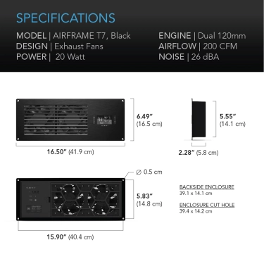 Система охолодження AC Infinity Airframe T7 Black