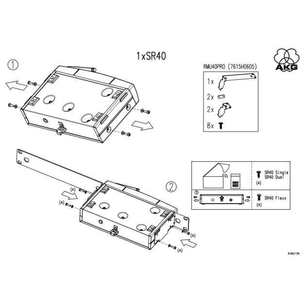 Речові кріплення для радіосистеми AKG RMU40 PRO UPGRADE