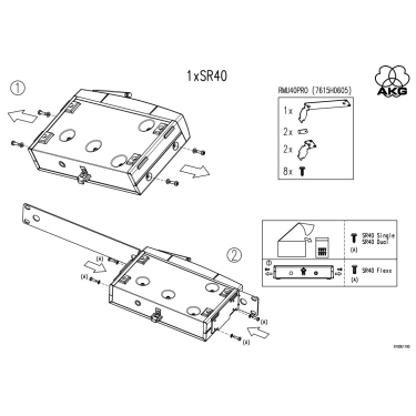 Речові кріплення для радіосистеми AKG RMU40 PRO UPGRADE