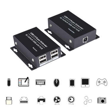 Подовжувач USB по кручений парі на 50 м AirBase IB-EXUSB4-2.0