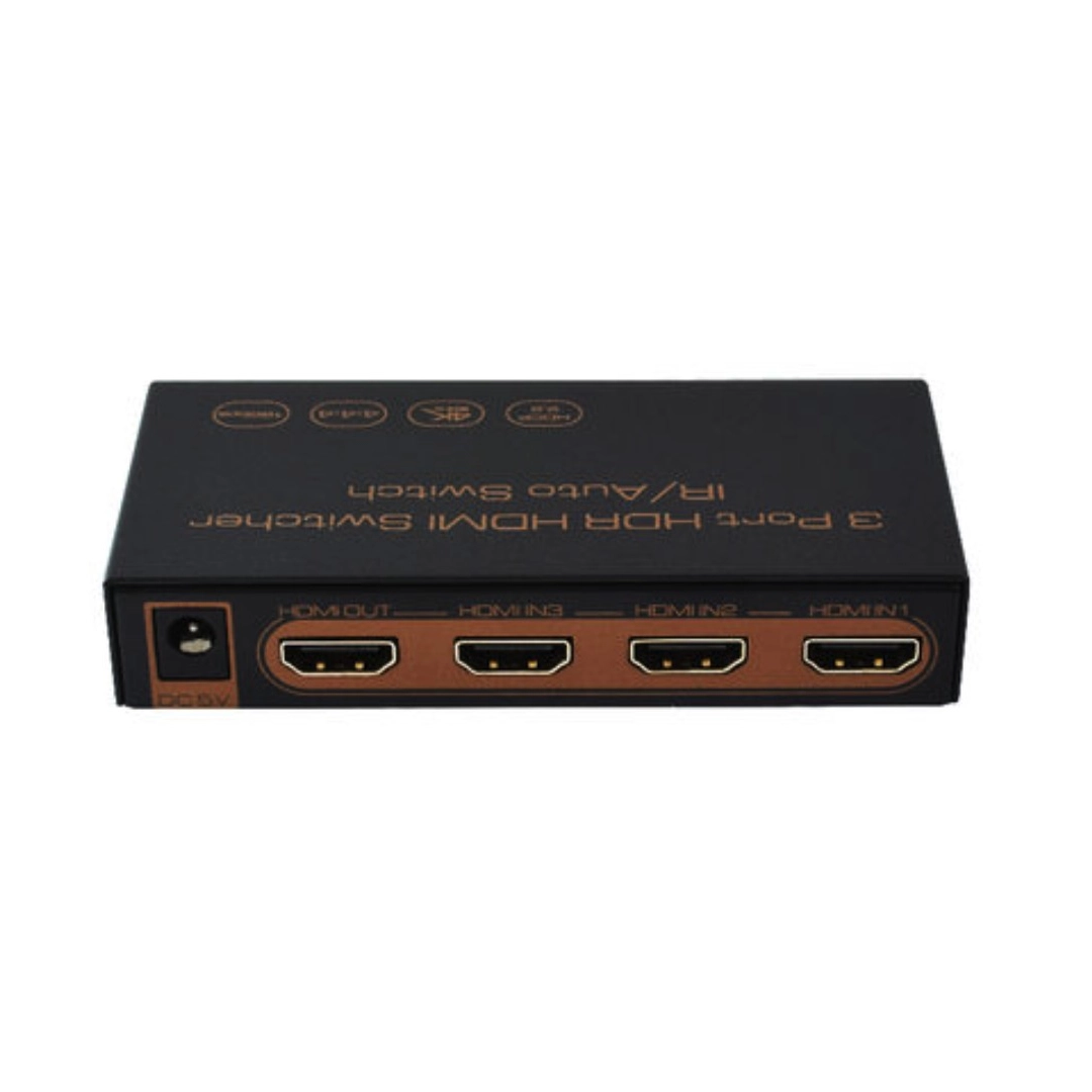 AirBase K-SW314KU Перемикач 3x1 HDMI 2.0 4K/60Hz Підтримка HDCP 2.2 З кабелем USB