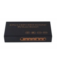 AirBase K-SW314KU Переключатель 3x1 HDMI 2.0 4K/60Hz Поддержка HDCP 2.2 С кабелем USB