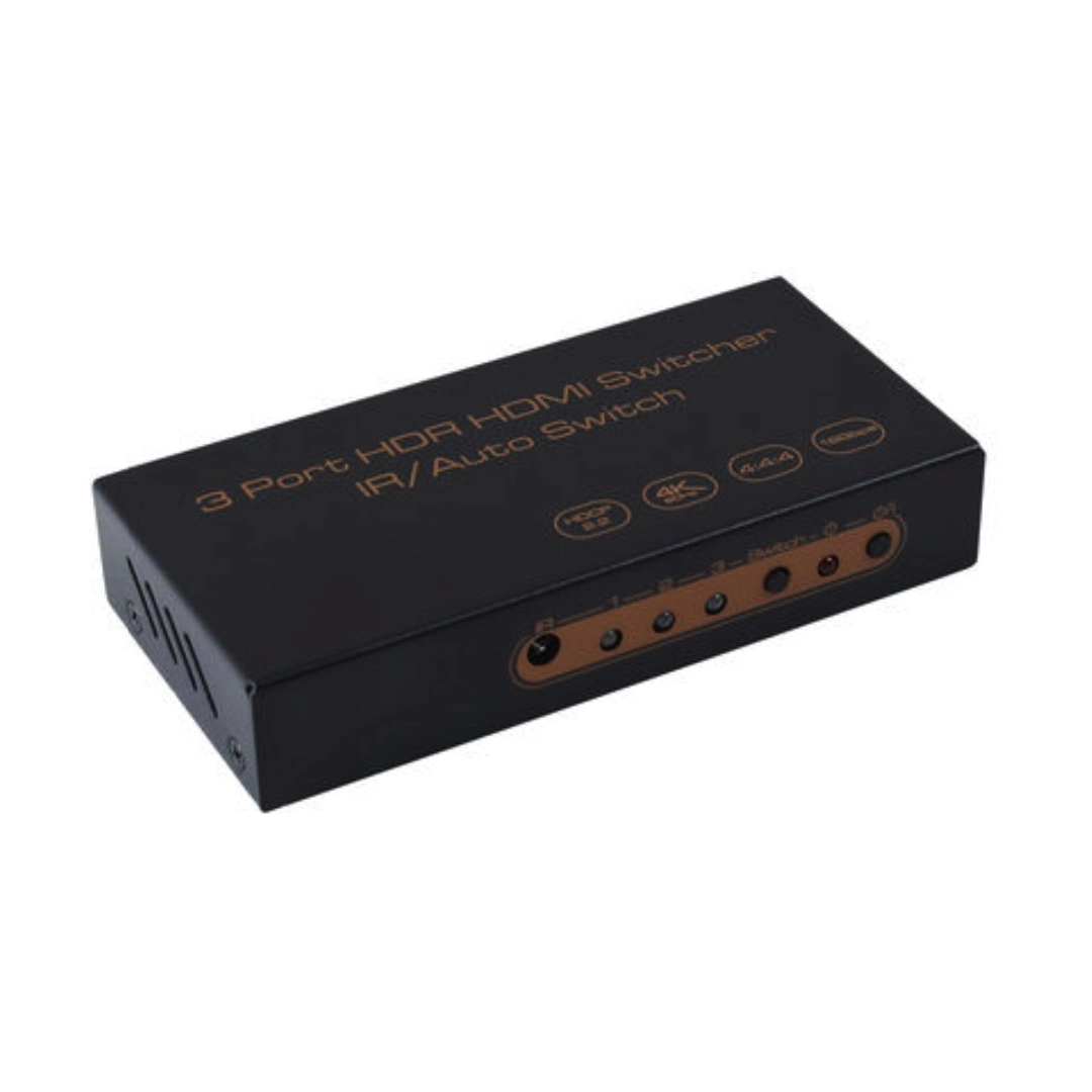 AirBase K-SW314KU Перемикач 3x1 HDMI 2.0 4K/60Hz Підтримка HDCP 2.2 З кабелем USB