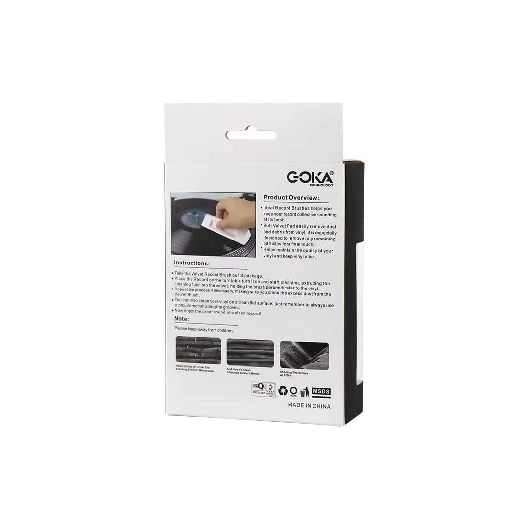 Goka GK-R47 Набор для чистки виниловых пластинок (2 в 1) с раствором для ухода за пластинками, щеткой с бархатным ковриком Goka GK-R47 Набор для чистки виниловых пластинок (2 в 1) с раствором для ухода за пластинками, щеткой с бархатным ковриком