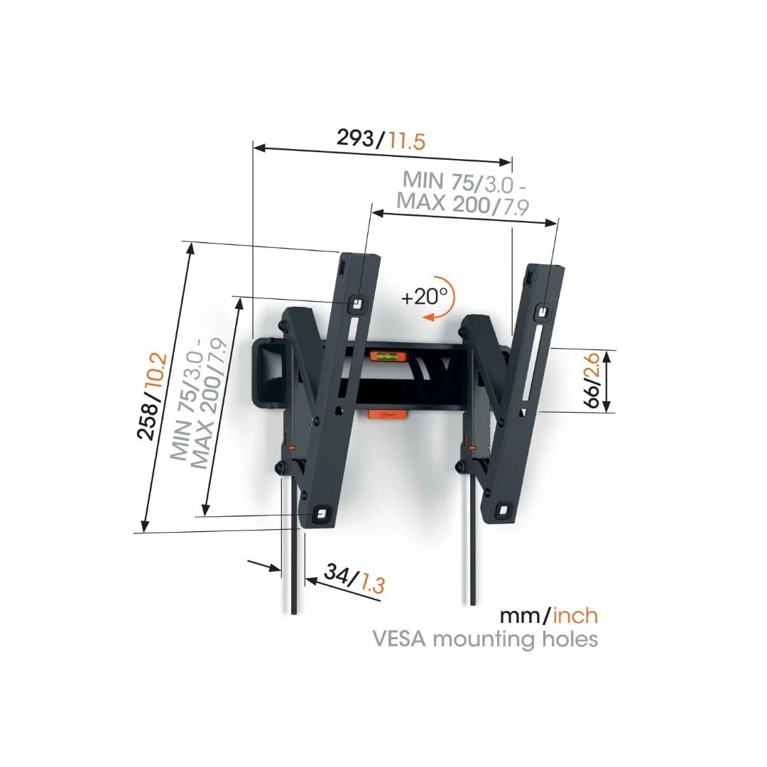 Vogel's TVM 3213 настінний похилий кронштейн для телевізорів Vogel's TVM 3213 настінний похилий кронштейн для телевізорів