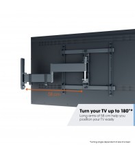 Vogel's TVM 3443 шарнірний настінний кронштейн для телевізорів (чорний)