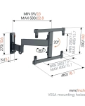 Vogel's TVM 3465 OLED похило-поворотне настінне кріплення для телевізора