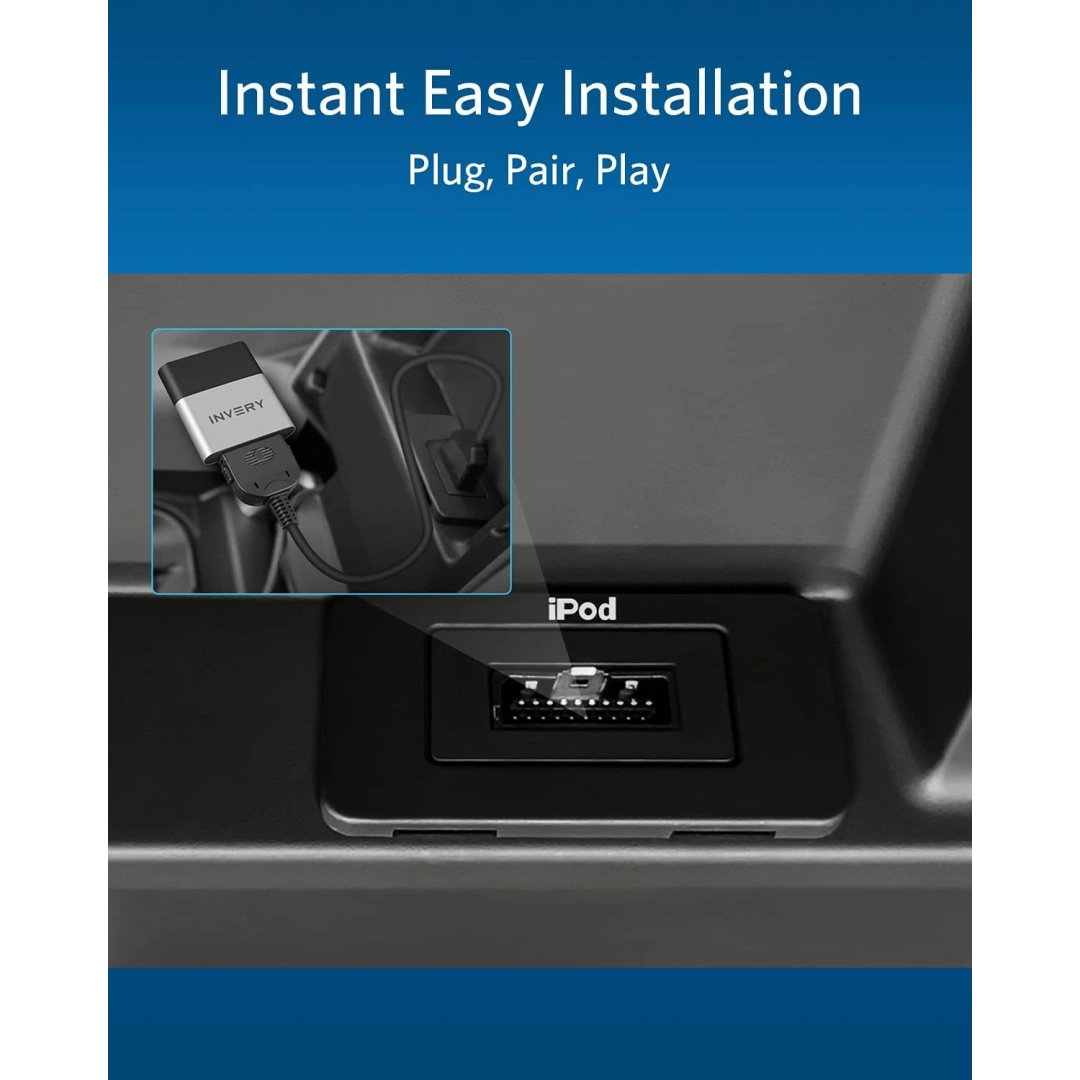 INVERY Airdual-Landrover Bluetooth 5.0 aptX-HD адаптер для Land Rover, Range Rover, Jaguar iPod iPhone музичний інтерфейс INVERY Airdual-Landrover Bluetooth 5.0 aptX-HD адаптер для Land Rover, Range Rover, Jaguar iPod iPhone музичний інтерфейс