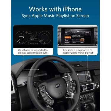INVERY Airdual-Landrover Bluetooth 5.0 aptX-HD адаптер для Land Rover, Range Rover, Jaguar iPod iPhone музичний інтерфейс