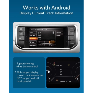 INVERY Airdual-Landrover Bluetooth 5.0 aptX-HD адаптер для Land Rover, Range Rover, Jaguar iPod iPhone музичний інтерфейс