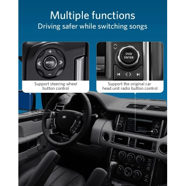 INVERY Airdual-Landrover Bluetooth 5.0 aptX-HD адаптер для Land Rover, Range Rover, Jaguar iPod iPhone музичний інтерфейс