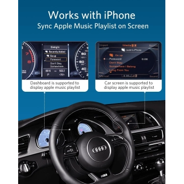 INVERY Airdual-Audi2G Bluetooth адаптер для 2004-2009 року Audi MMI AMI 2G iPod Music Interface