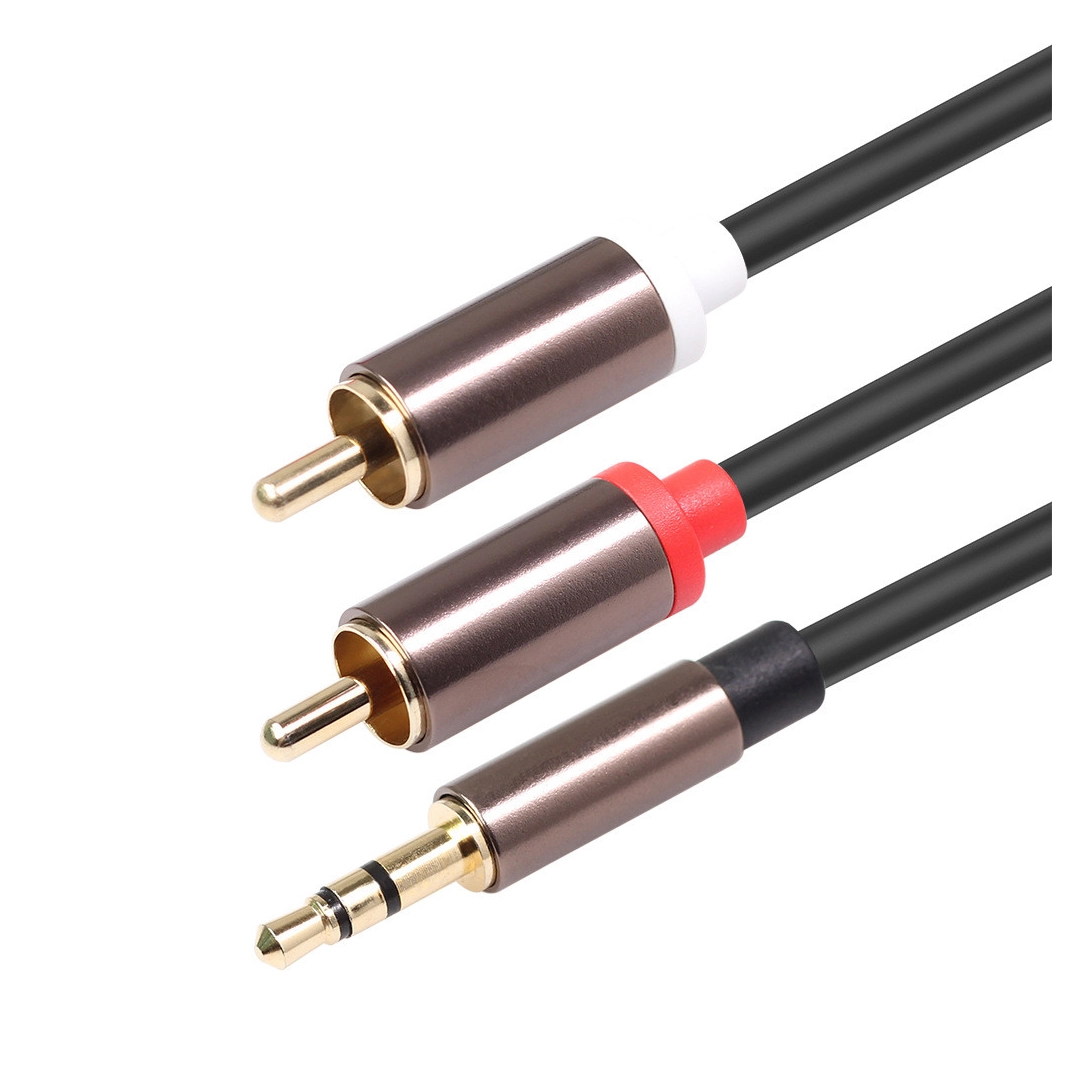 Стерео кабель 3.5-2RCA 1m AirBase BL-3.5-2RCA-1