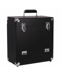 Кейс для грампластинок Retro Musique 12 Inch Wooden Vinyl Storage Case For 35 Lps - Black Leather Style