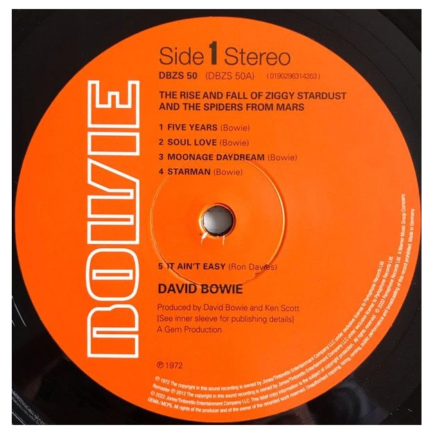 Вінілова платівка LP David Bowie: The Rise And Fall Of Ziggy Stardust And The Spiders From Mars