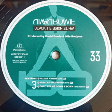 Вінілова платівка LP2 David Bowie: Black Tie White Noise