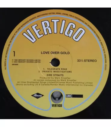 LP Dire Straits: Love Over Gold - RSD 2022 Release