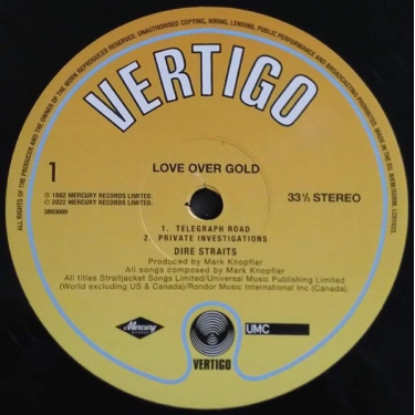 LP Dire Straits: Love Over Gold - RSD 2022 Release