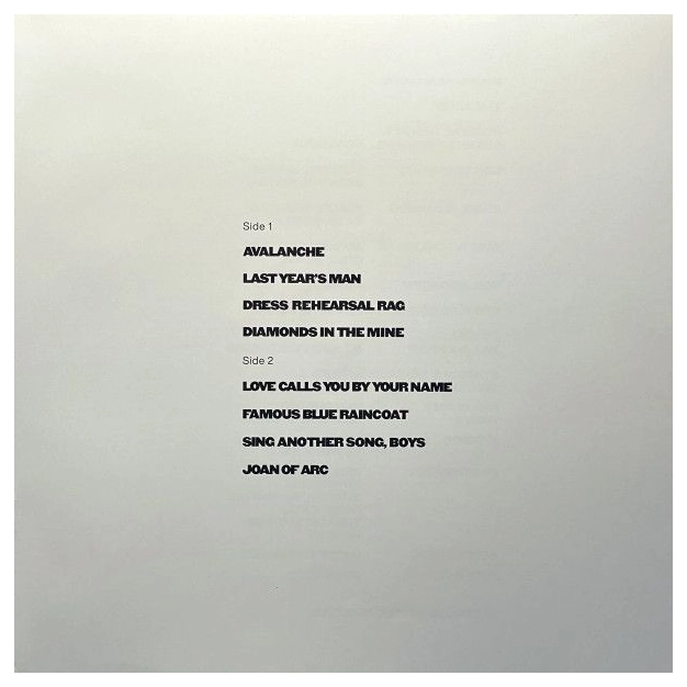 LP Leonard Cohen: Songs Of Love And Hate - White Opaque Vinyl