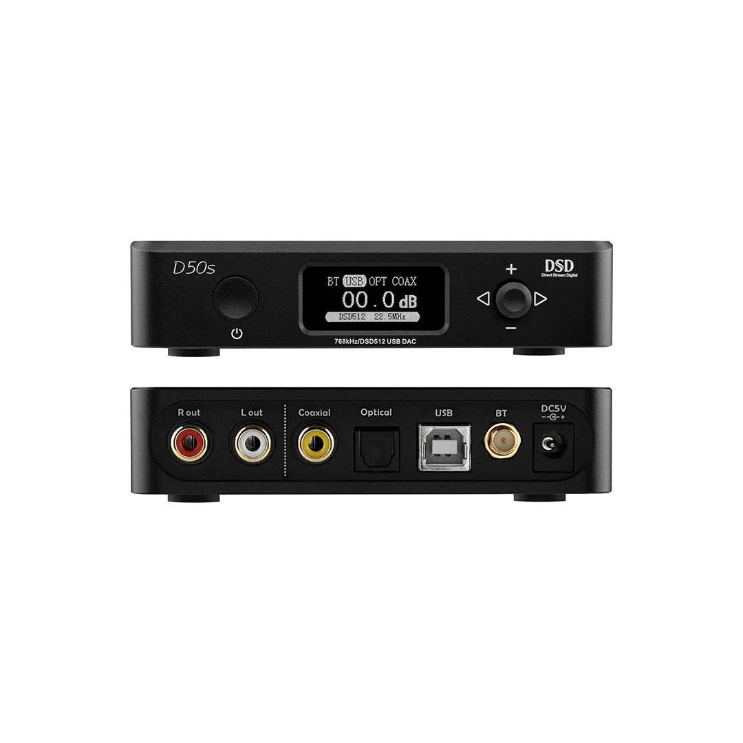 TOPPING D50s Black потужний HIFI-декодер з підтримкою високої роздільної здатності та Bluetooth 5.0. TOPPING D50s Black потужний HIFI-декодер з підтримкою високої роздільної здатності та Bluetooth 5.0.