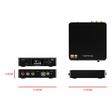 TOPPING D50s Black потужний HIFI-декодер з підтримкою високої роздільної здатності та Bluetooth 5.0.