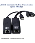 Подовжувач USB по кручений парі Cat5 Cat5E Cat6 до 100 м AirBase BL-EX-USB100