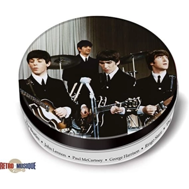 Retro Musique The Beatles - 8 Pieces Coaster Set With Real Vinyl Coasters