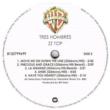LP Zz Top: Tres Homes