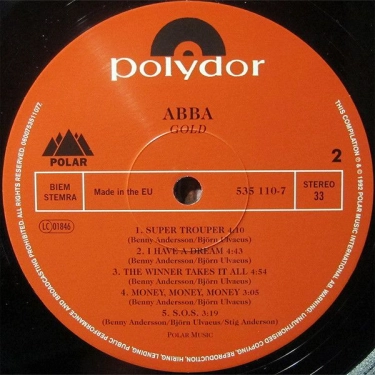 LP2 ABBA: Gold- Greatest Hits