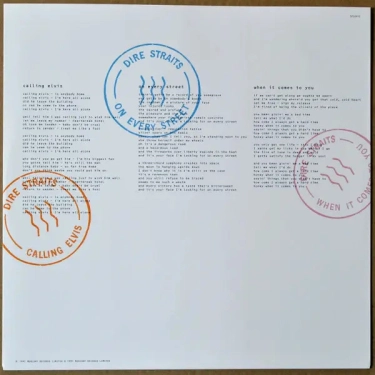 LP2 Dire Straits: On Every Street